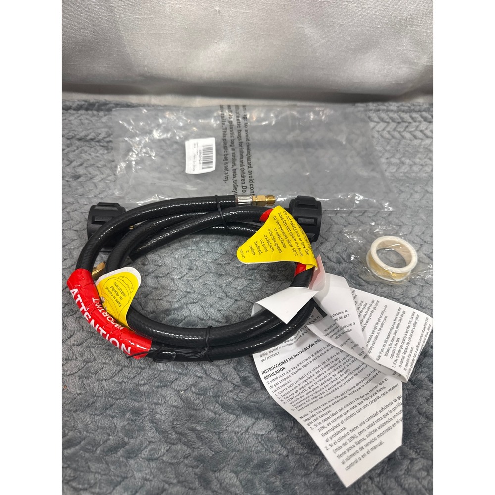 GasSaf 2FT Propane Hose Adapter QCC1 Type 1 to Male Flare with Seal Tape NEW